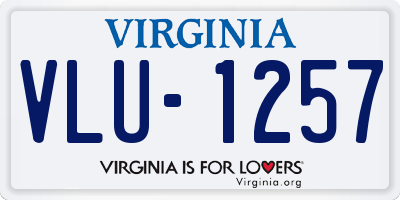 VA license plate VLU1257