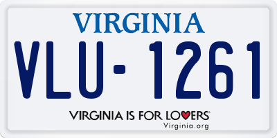 VA license plate VLU1261