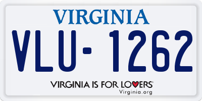 VA license plate VLU1262