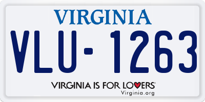 VA license plate VLU1263