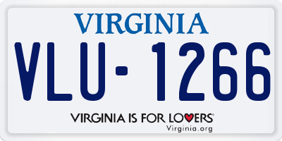 VA license plate VLU1266