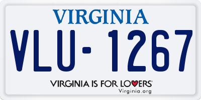 VA license plate VLU1267