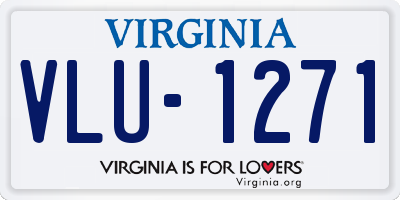 VA license plate VLU1271