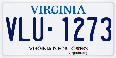 VA license plate VLU1273