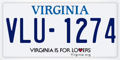 VA license plate VLU1274