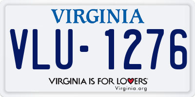 VA license plate VLU1276