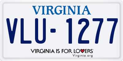 VA license plate VLU1277