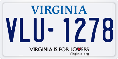 VA license plate VLU1278