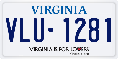 VA license plate VLU1281