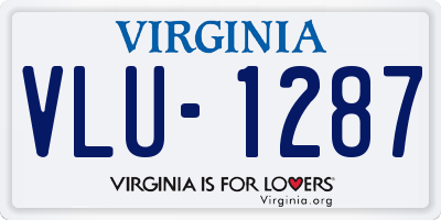 VA license plate VLU1287