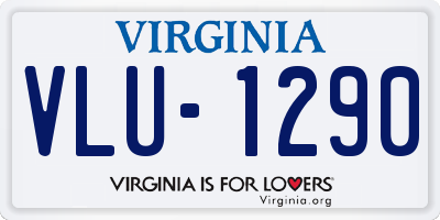VA license plate VLU1290