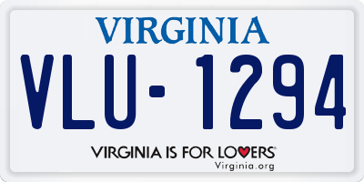 VA license plate VLU1294