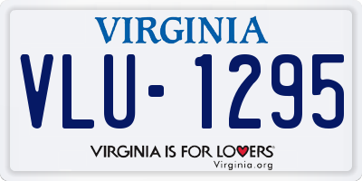 VA license plate VLU1295