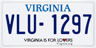 VA license plate VLU1297