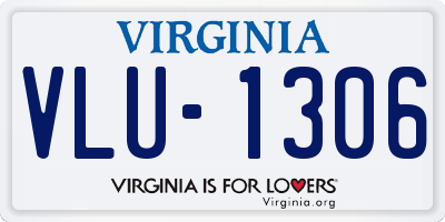 VA license plate VLU1306