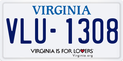 VA license plate VLU1308