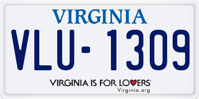 VA license plate VLU1309