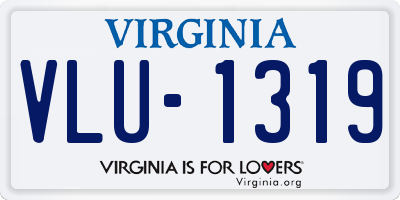 VA license plate VLU1319