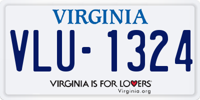 VA license plate VLU1324