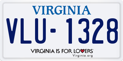 VA license plate VLU1328