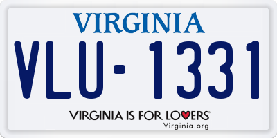 VA license plate VLU1331