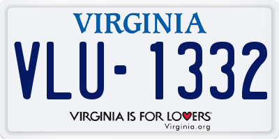 VA license plate VLU1332