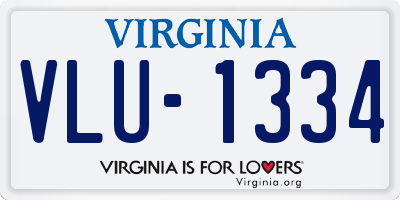 VA license plate VLU1334