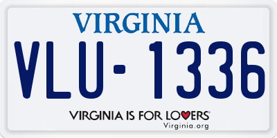 VA license plate VLU1336
