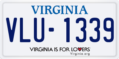 VA license plate VLU1339