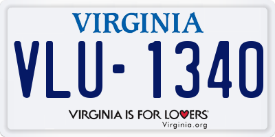 VA license plate VLU1340