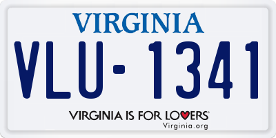 VA license plate VLU1341