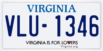 VA license plate VLU1346