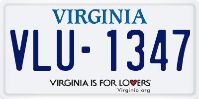 VA license plate VLU1347