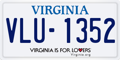 VA license plate VLU1352