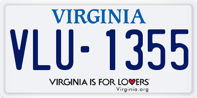 VA license plate VLU1355