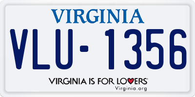 VA license plate VLU1356