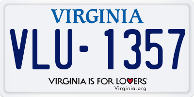 VA license plate VLU1357