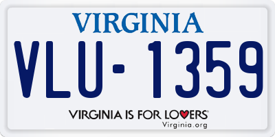 VA license plate VLU1359
