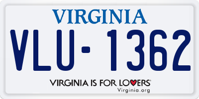 VA license plate VLU1362