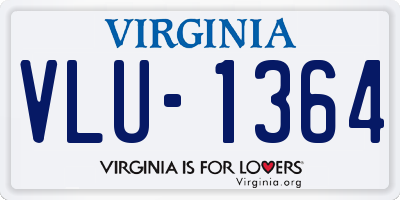 VA license plate VLU1364