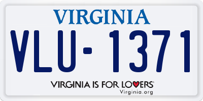 VA license plate VLU1371