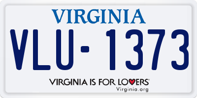 VA license plate VLU1373