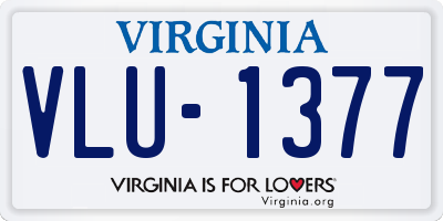 VA license plate VLU1377