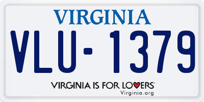VA license plate VLU1379