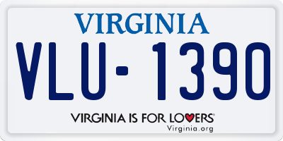 VA license plate VLU1390