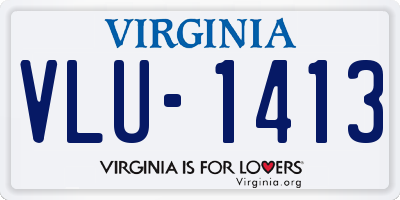 VA license plate VLU1413