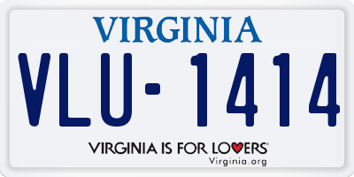 VA license plate VLU1414