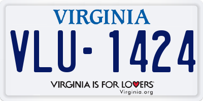 VA license plate VLU1424