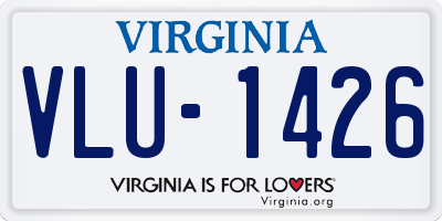 VA license plate VLU1426