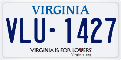 VA license plate VLU1427